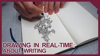 Drawing and talking about writing for nearly 10 minutes