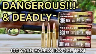 308 Winchester Federal Fusion Ballistics Gel Ammo Test