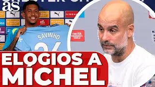 GUARDIOLA elogia a SAVINHO y echa un CAPOTAZO a MÍCHEL