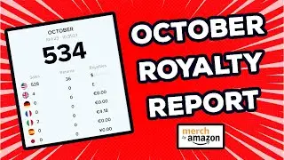 💰 Merch By Amazon October Royalty Report + My Ad Spend And Etsy October Month Stats (2023)