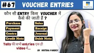 #67 Tally Prime: All Voucher Entry in Tally Prime | All Entries of Tally in Single Video | CTA