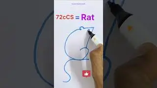 How to Draw a Rat using Numbers and Words 72cCS / Easy Mouse Drawing 