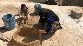 Making a chicken nest#nomadic #doora #vesht #روستا