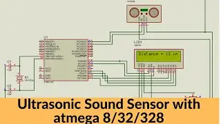 How to use hcsr04 ultrasonic sensor with atmega8 2021 proteus simulation