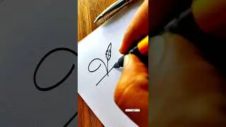 How to sign V letter signature name Vishnu?