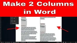 How to Make 2 Columns in Microsoft Word (Easy Tutorial!)