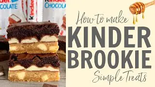 How to make Kinder Brookies! Cookie Butter Recipe #Shorts