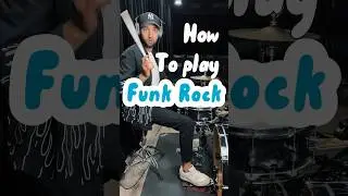 How to play Funk Rock on a drum set #drumlesson #drumless #drumlessons #funkrock #funk