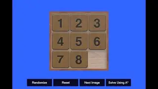 Solving 8 puzzle problem using A* search in Unity