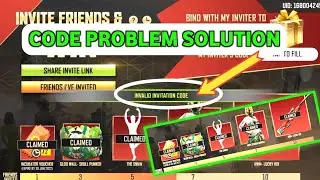 INVITE FRIENDS AND WIN EVENT PROBLEM !! 9 DIGIT CODE PROBLEM !! FREE FIRE NEW EVENT