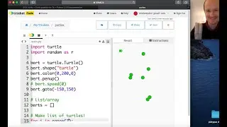 python: turtle particles - 2