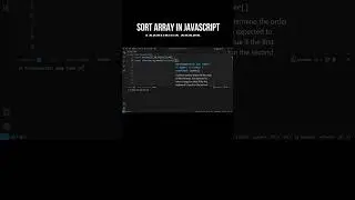 Sort Array in JavaScript Ascending Order #shortvideo #shorts #short #viralvideo #viralshorts