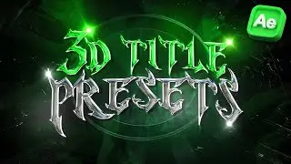 create INSANE 3D TITLES in FEW CLICKS with this PACK! (After effects)