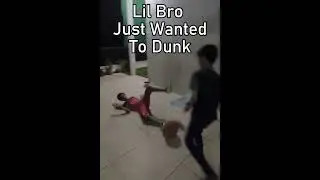 Lil Bro Just Wanted To Dunk 💀#meme #fyp