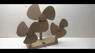 How to make a fan out of cardboard Electric Table Fan of cardboard