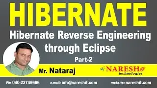 Hibernate Reverse Engineering through Eclipse Part-2 | Hibernate Tutorial | Mr. Nataraj
