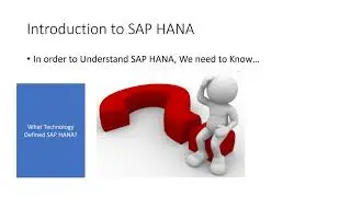 SAP HANA Introduction For Beginners