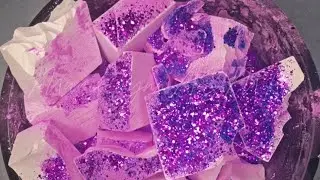 12 Fresh Crunchy Dekompress with Purple Holi and glitter ASMR•GYMCHALK