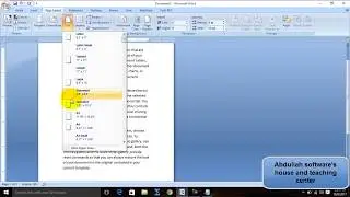 How to select print size of the page in ms word