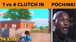 1 v 4 CLUTCH IN POCHINKI 14 KILLS PUBG MOBILE | DIVINE GAMING