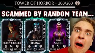 MK Mobile. Tower of Horror Battle 200 with RANDOM TEAM! What a Scam...