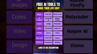 14 FREE AI Tools to Make Your Life Easy 🚀 #freeaitools #aitools #aitoolsforcontentcreation