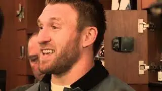 San Francisco 49ers fullback Kyle Juszczyk reacts to 49ers 24-21 victory over the Green Bay Packers