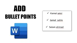 How to add bullet points in word with keyboard