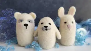 How To Needle Felt Cute Simple Animals for Beginners: Polar Friends Needle Felting Tutorial