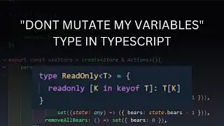 Stop People From Mutating Your Variables in Typescript!