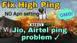 Fix BGMI High Ping Problem Without any apn setting, Bgmi ping problem solved, bgmi lag issue, bgmi,