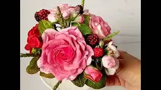 Цветы из полимерной глины. Композиция в чашке и букеты💐. Нужен ли мастер класс? 😉