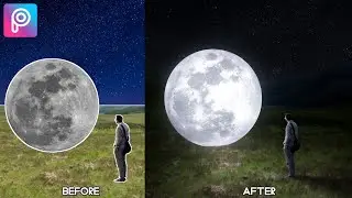 Edit Photo PicsArt Manipulation | Fantasy Big Moon | PicsArt Tutorial