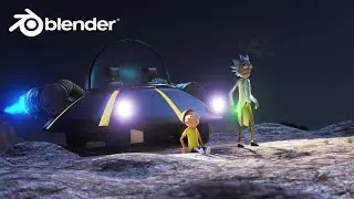 Rick and Morty in Blender