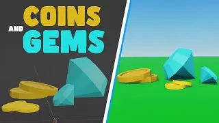 How to Make COINS AND GEMS for Roblox SIMULATOR (blender)