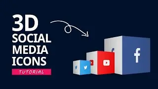 CSS 3D Social Media Icon Hover Effects | Font Awesome Icons | 2021