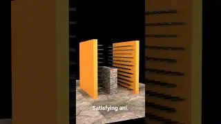 satisfying  3D animation moving dangerous wall #shorts