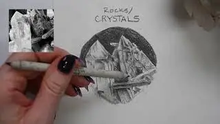 How to Draw Crystals & Rocks | Creating Textures with Pencil & Charcoal, Part 3