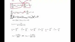 Power series method, example of 2nd order ODE