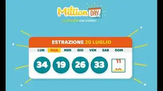 Estrazione Millionday 20-07-2021