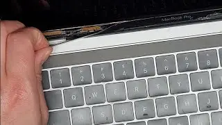 MacBook Pro Air Glass Screen Bezel Logo Bottom of Screen Removal and Replacement *Risky Repair!*