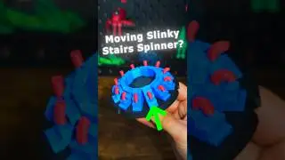 3D Printed Moving Slinky Stairs Zoetrope Fidget spinner #animation #opticalillusion