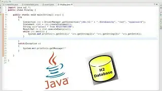 Java Jdbc with H2 database