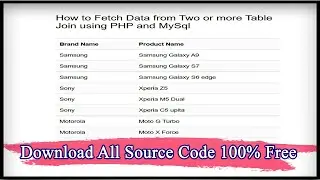How to Fetch Data from Two or more Table Join using PHP and MySql | Code Hunter