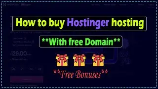 How to buy Hostinger hosting with free domain - hostinger hosting purchase