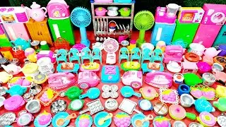 8 Minutes Satisfying with Unboxing Hello Kitty Kitchen Set | ASMR Mini Dollhouse Cooking Set Game