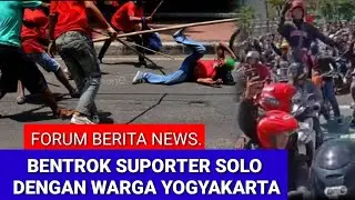 BENTROK SUPORTER SOLO WARGA YOGYAKARTA BRINGAS.