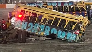 Riverhead Raceway School Bus Demolition Derby