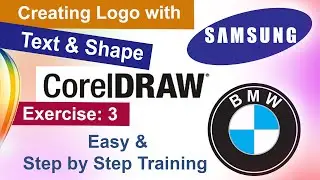 Creating Logo with Text and shape in Corel Draw Exercise No. 3 | YN Tutor