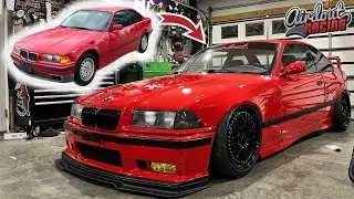 Building a BAGGED BMW E36 in 10 Minutes!!!!